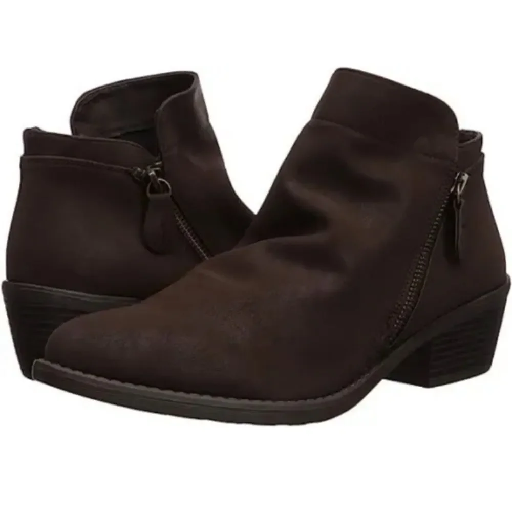 Easy Street Women's Gusto Comfort Bootie Ankle Boot Brown Mate 9M US